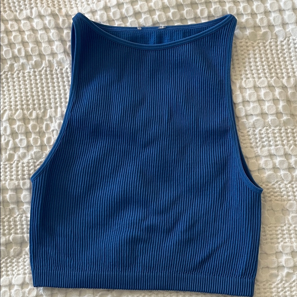 Cotton On Blue Ribbed Tank Top